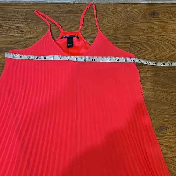 VICTORIA'S SECRET PINK Pleated MAXI Dress SLEEVELESS RACER BACK Knife Pleat - Picture 2 of 7
